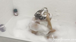 GinaGersonXXX 22 07 31 Gina Gerson Bubble Bath Wash And Fuck XXX  -MP4