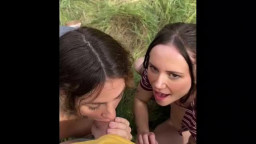 Iris Leon, CJ Sloan - Married Couple And A Horny Teen Fucks Mouth In The Farm